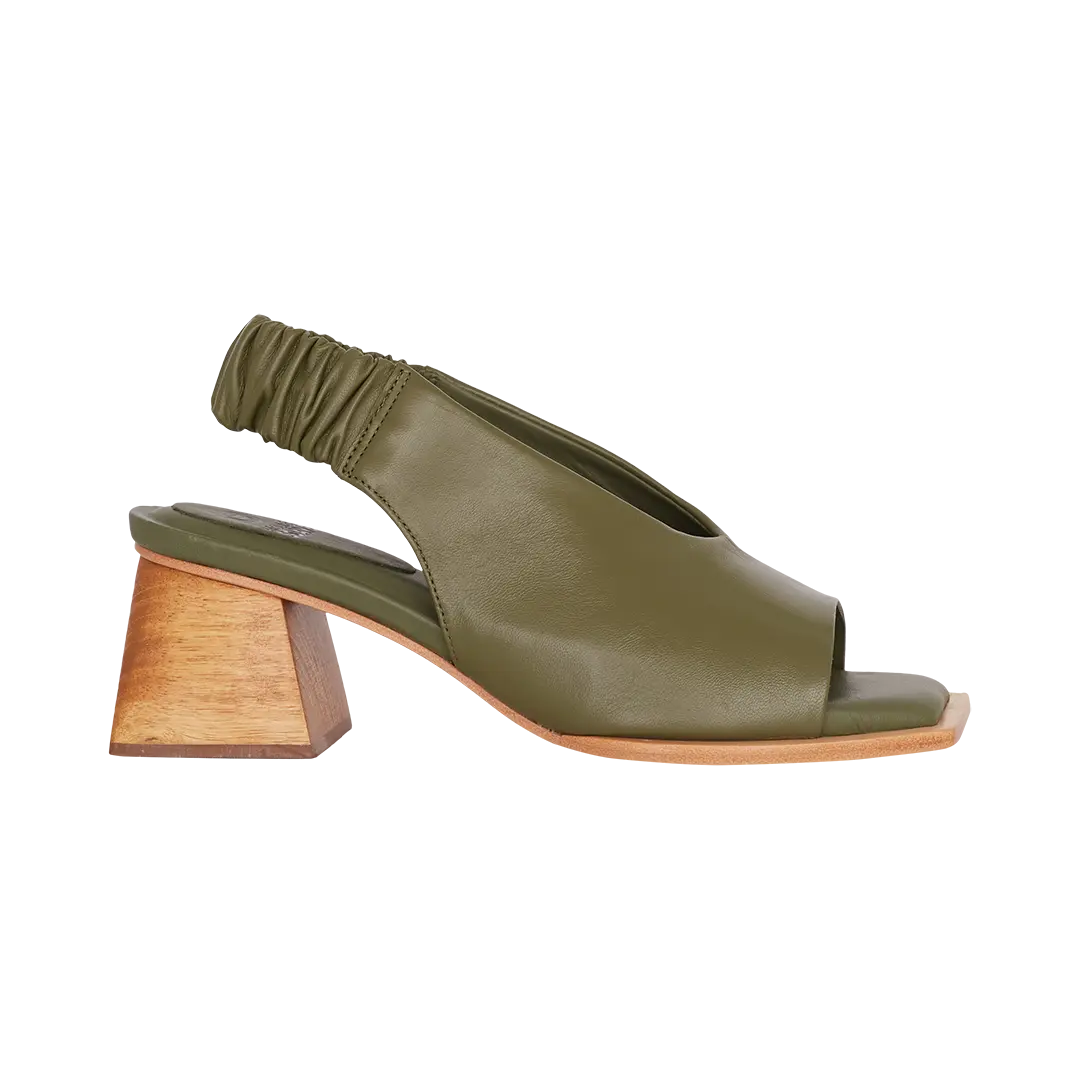 Sandália Justine Verde Chive & Bolsa Pape Verde Moss