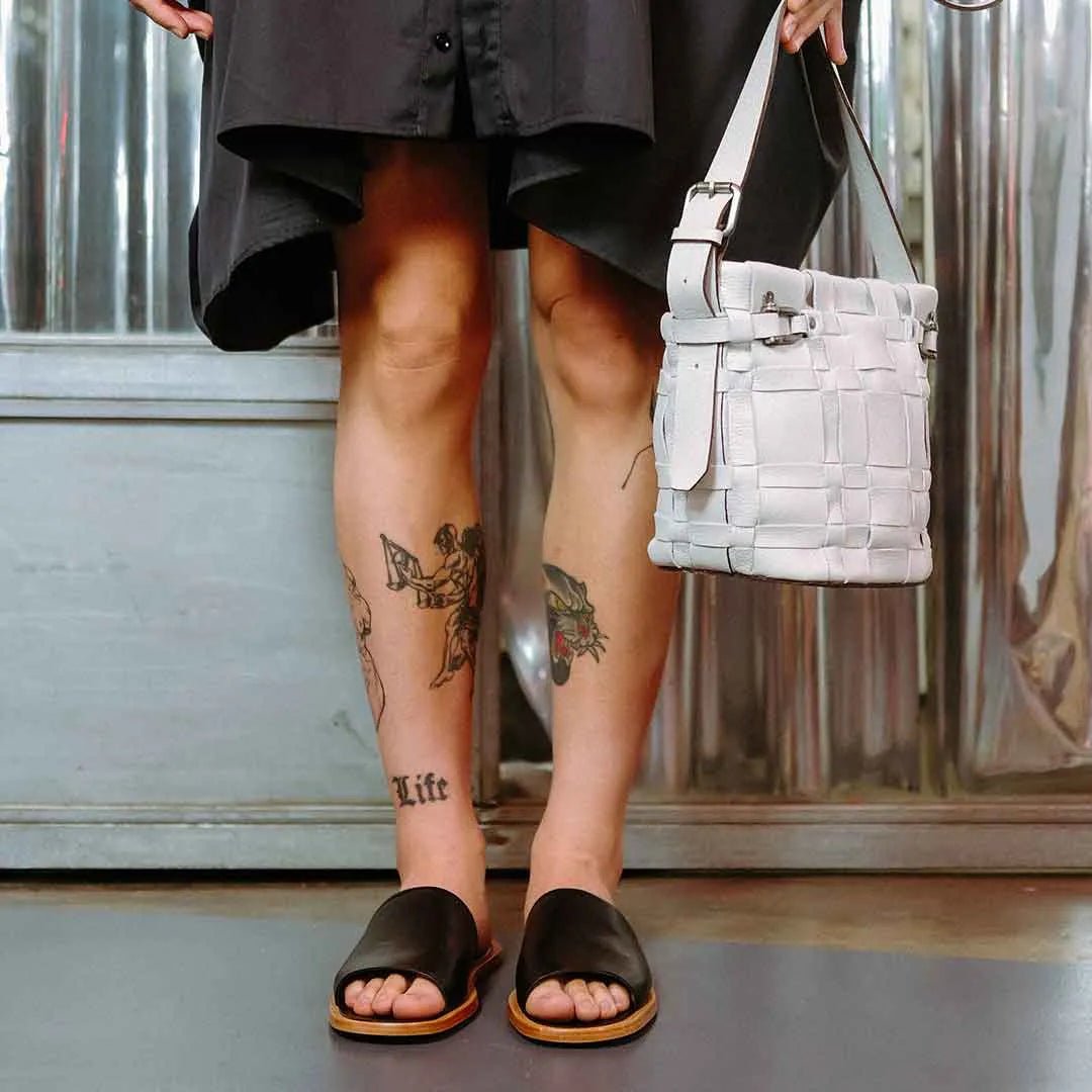 Bolsa Bucket Trama Off White - Atelier Soave