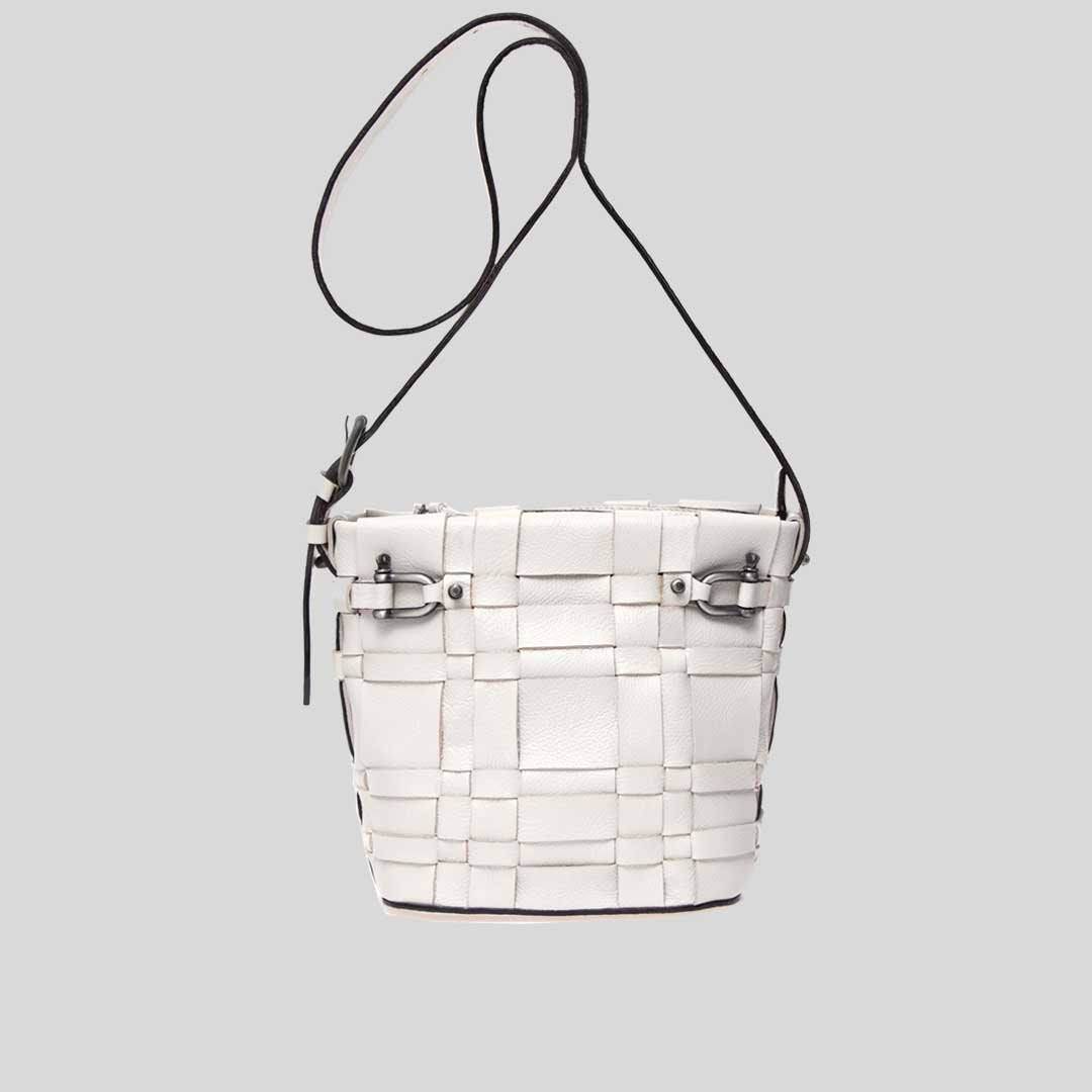 Bolsa Bucket Trama Off White - Atelier Soave