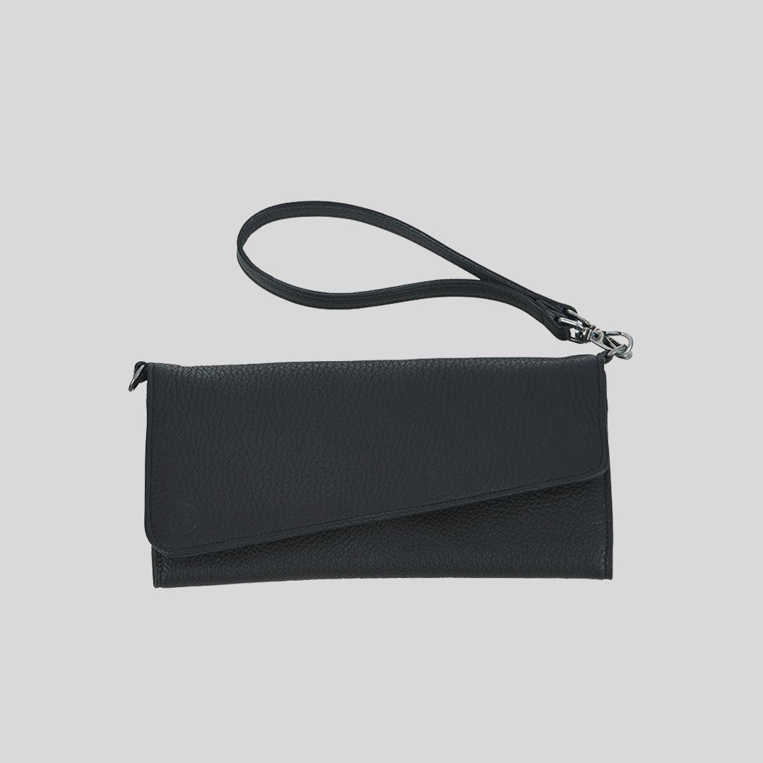 Bolsa Carteira Diagonal Allblack - Atelier Soave