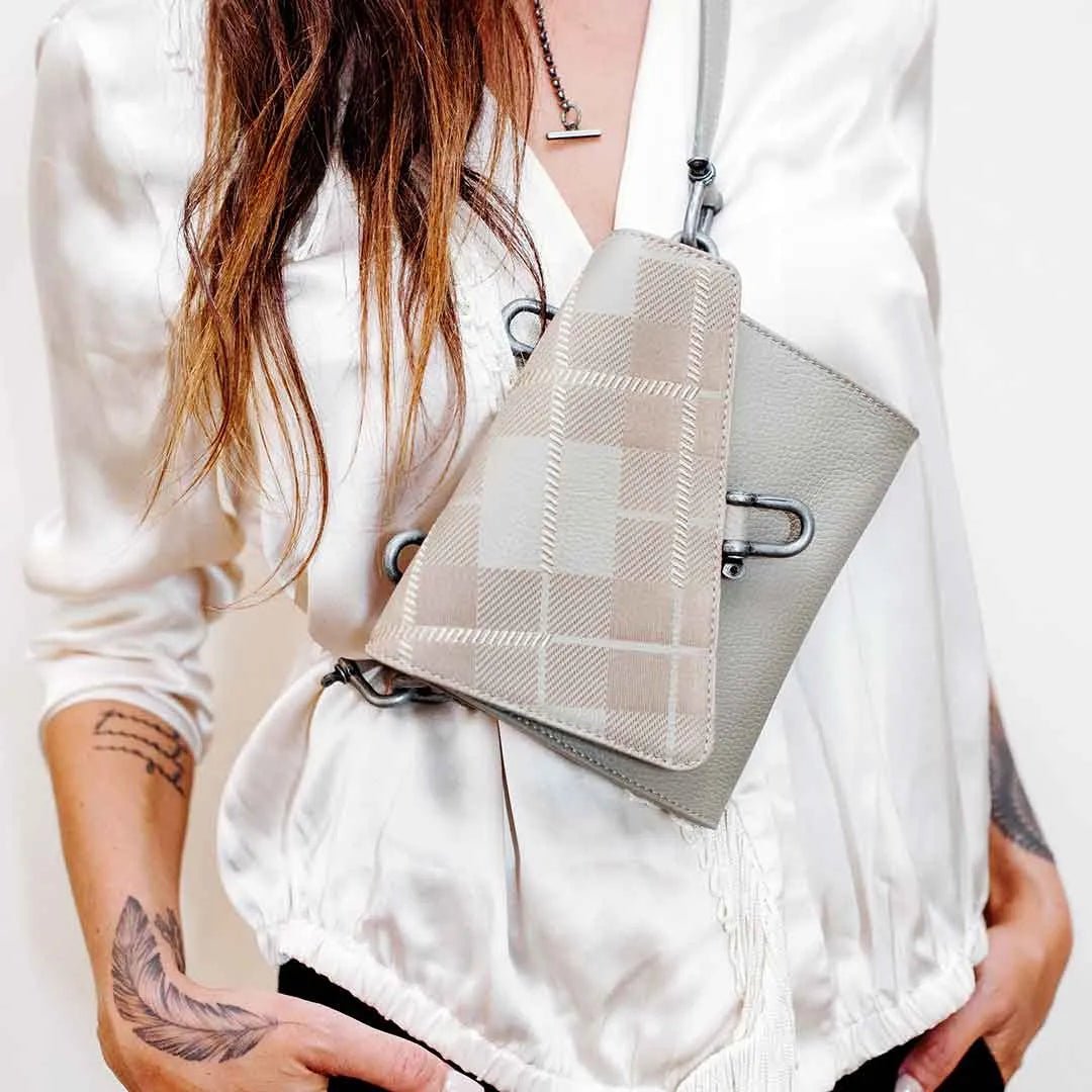 Belt Bag Diagonal Pattern Xadrez Concreto - Atelier Soave