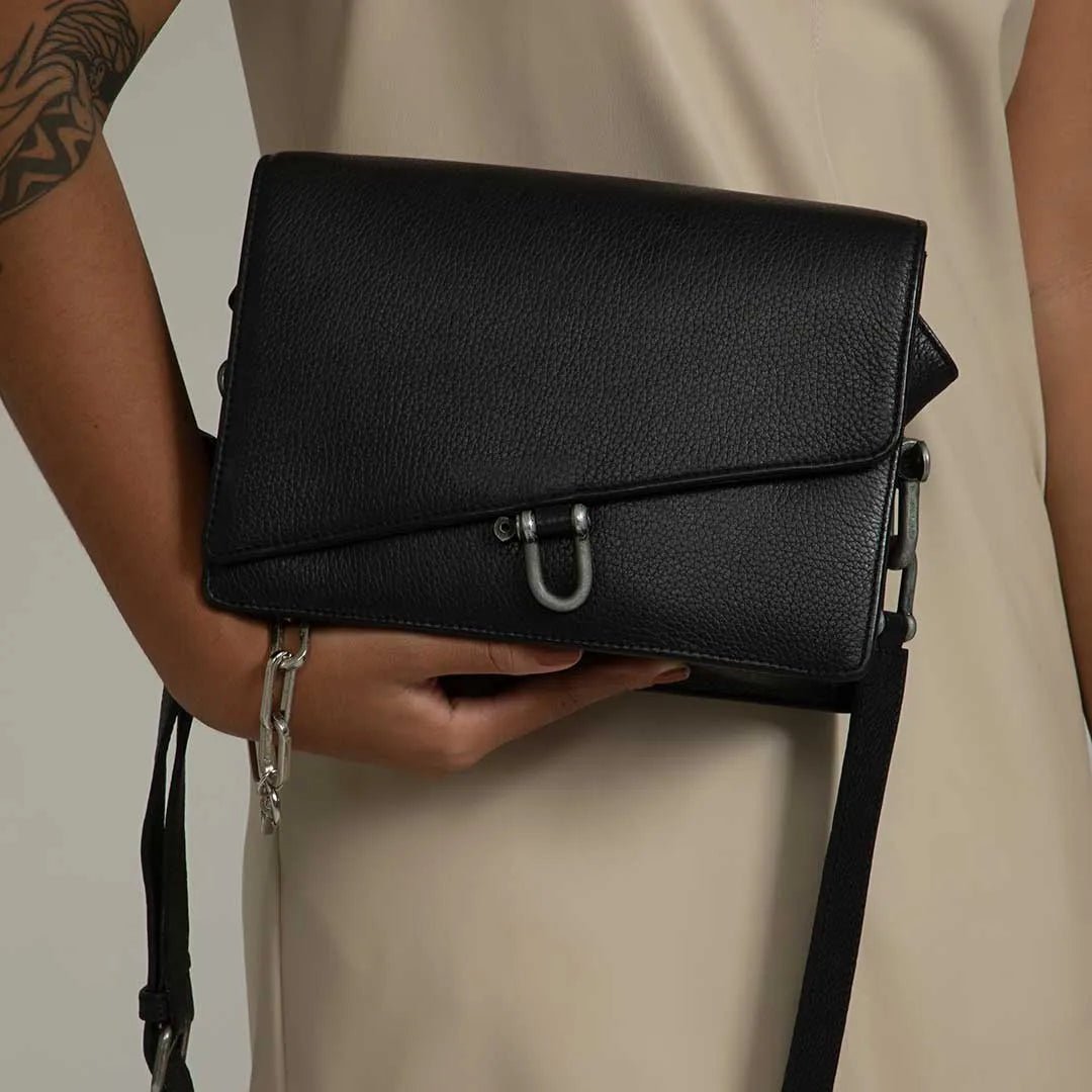 Block Bag Diagonal All Black - Atelier Soave