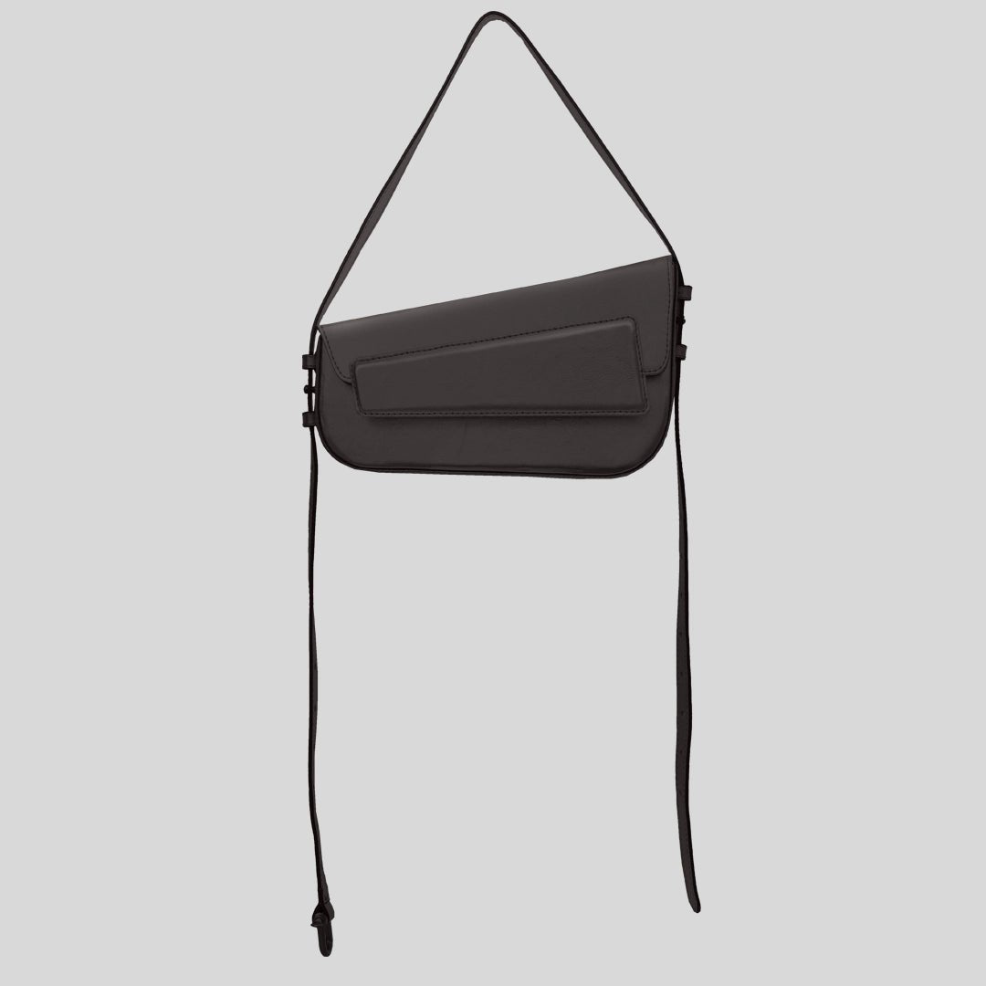 Bolsa Baguete Clark Allblack - Atelier Soave