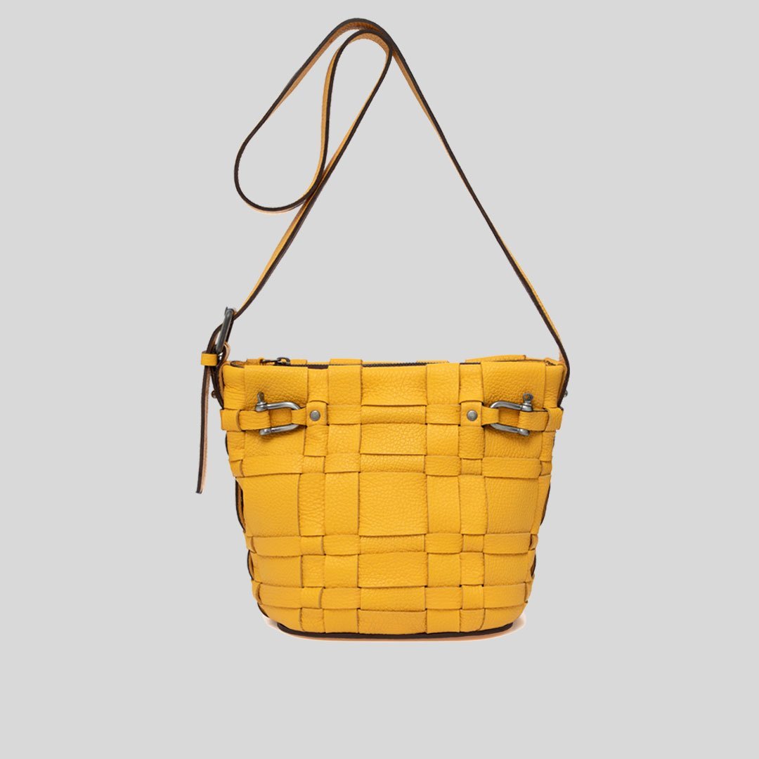 Bolsa Bucket Trama Amarela - Atelier Soave