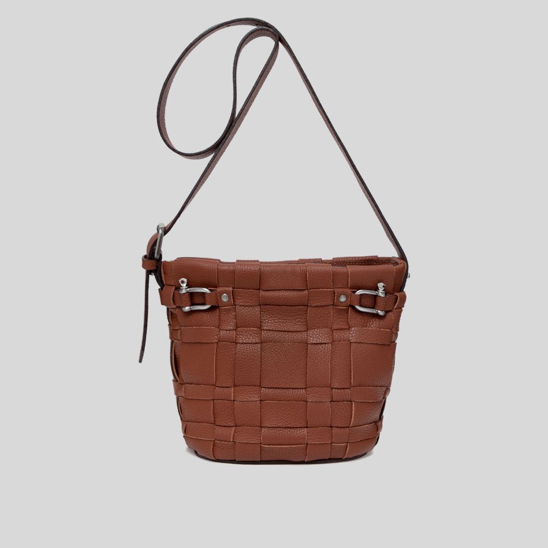 Bolsa Bucket Trama Marrom - Atelier Soave